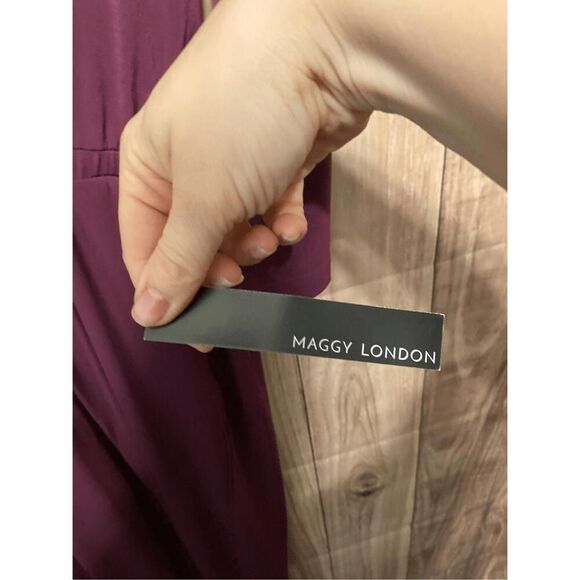 Maggy London small NWT Rayna Knit Jumpsuit Purple - Picture 7 of 9